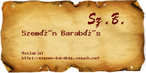 Szemán Barabás névjegykártya
